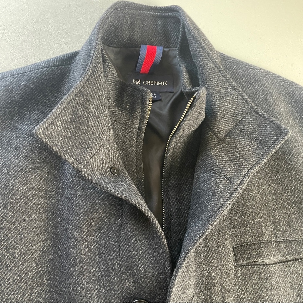 Cremieux Dark Grey Men's Pea Coat in XXL -NWOT - Picture 5 of 11